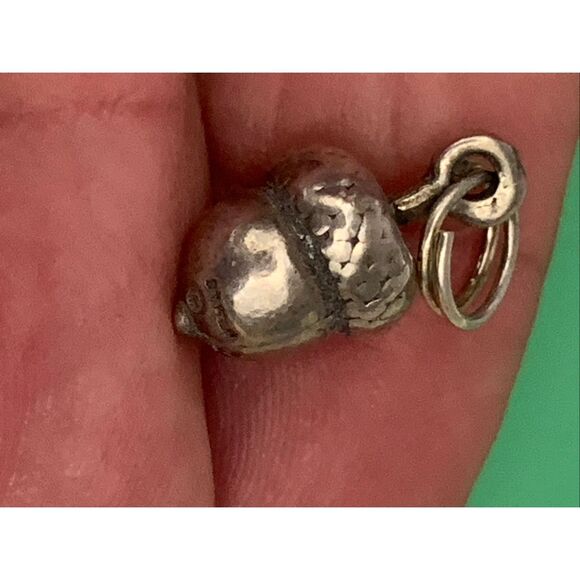 Acorn Sterling Silver Jewelry Charm. #fall #squirrel - Picture 4 of 4